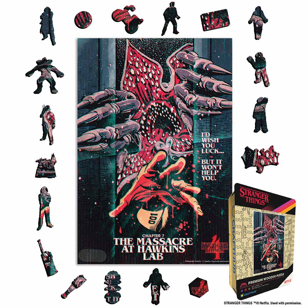 The Massacre At Hawkins Lab - Wooden Jigsaw Puzzle
