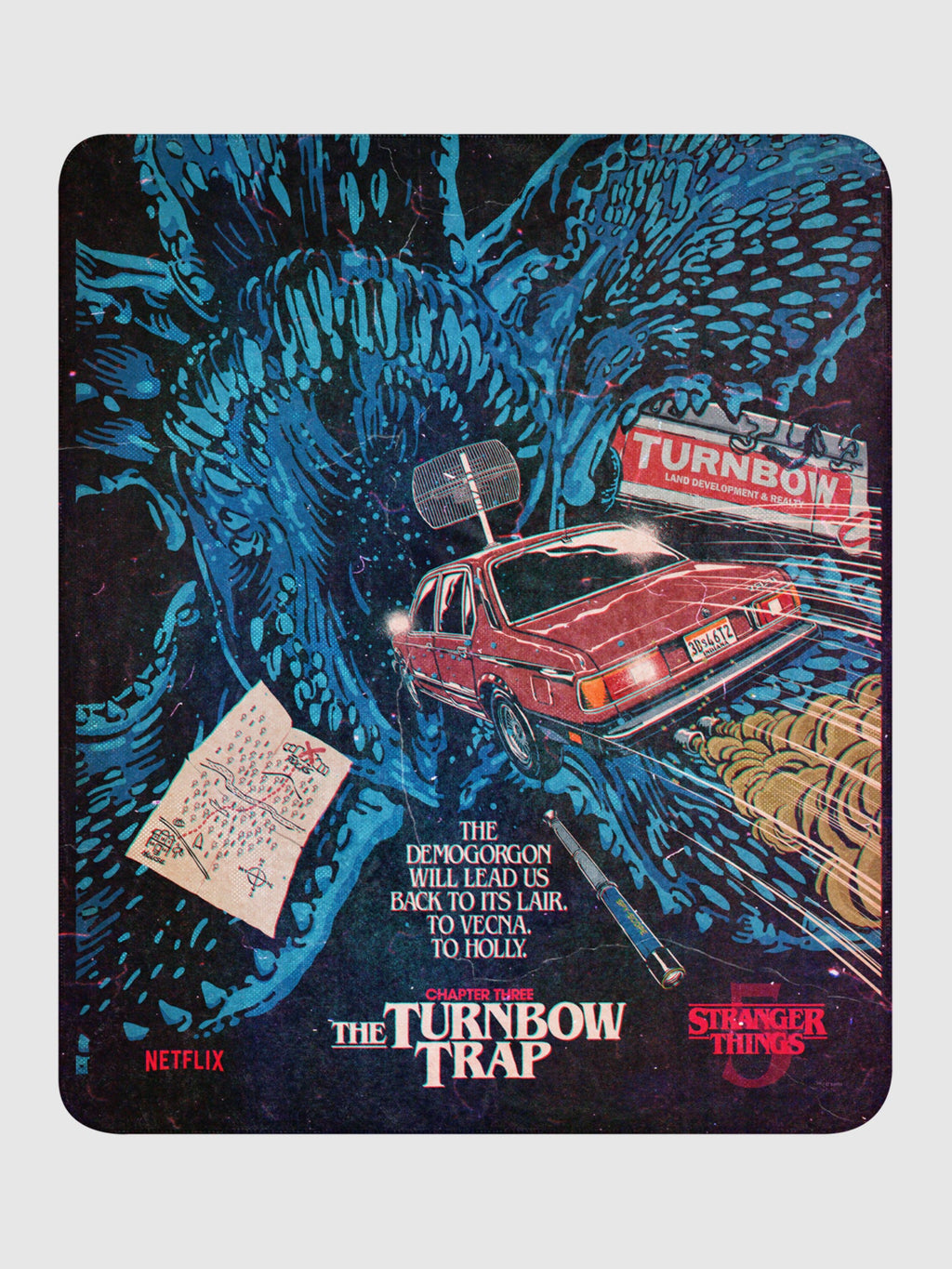 Stranger Things Season 5 x Butcher Billy The Turnbow Trap Sherpa Blanket