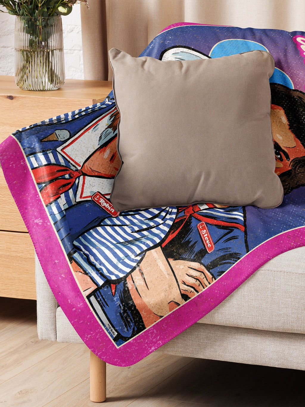Stranger Things Be My Ahoyfriend Sherpa Blanket