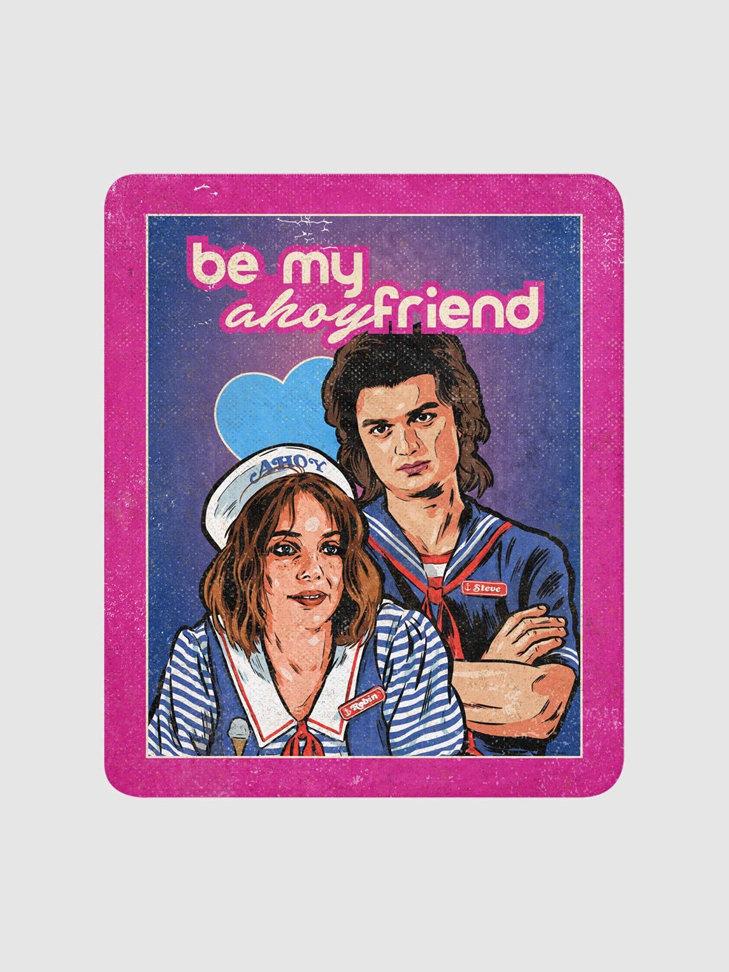Stranger Things Be My Ahoyfriend Sherpa Blanket