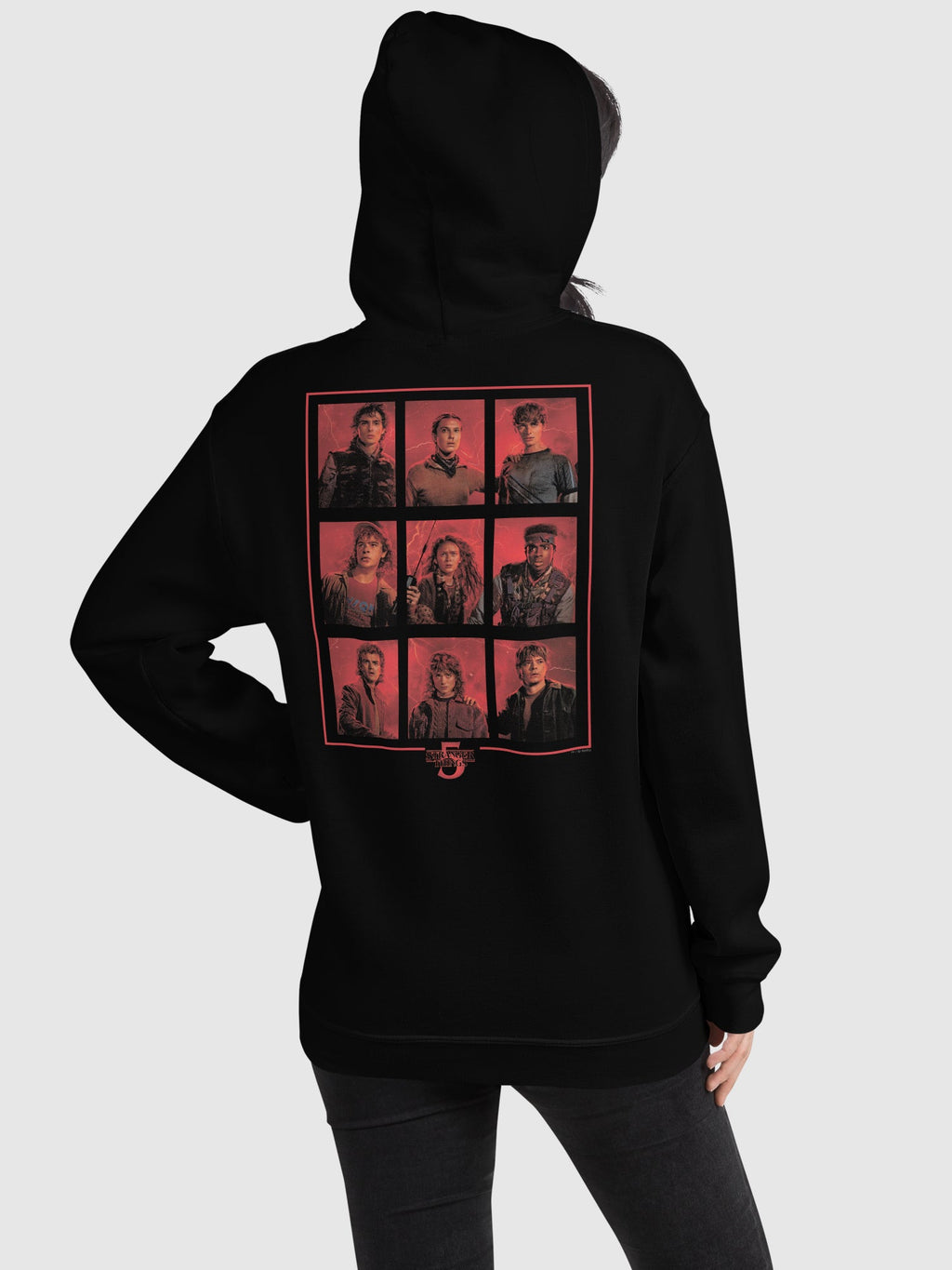 Stranger Things Hoodie Season 5 Characters Grid