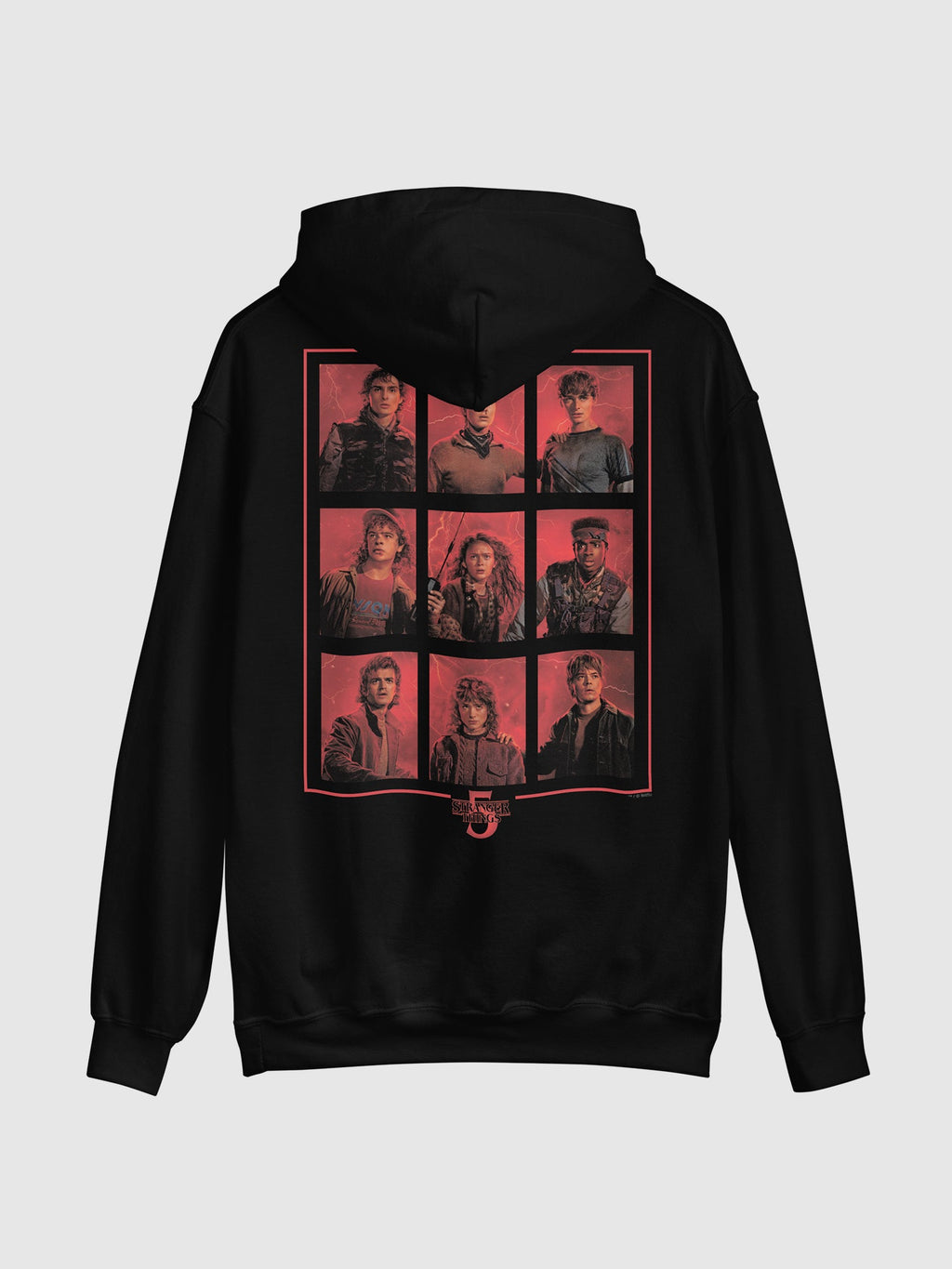 Stranger Things Hoodie Season 5 Characters Grid