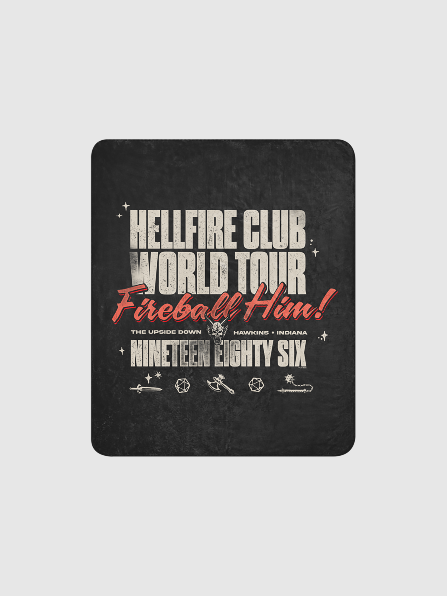 Stranger Things World Tour Sherpa Blanket