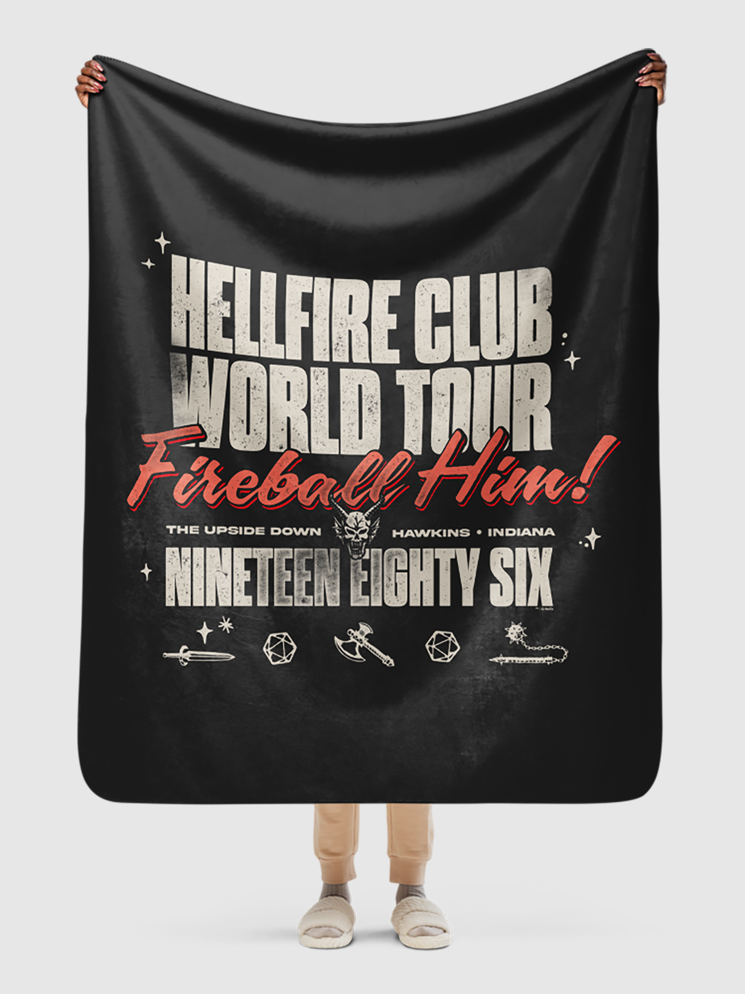 Stranger Things World Tour Sherpa Blanket