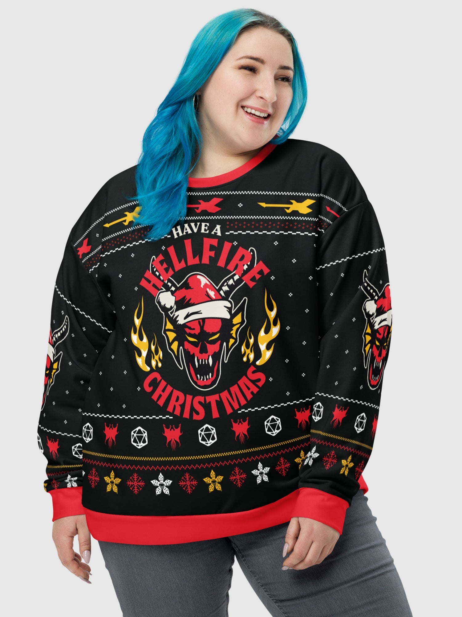 Stranger Things  Crewneck Sweatshirt Have A Hellfire Christmas
