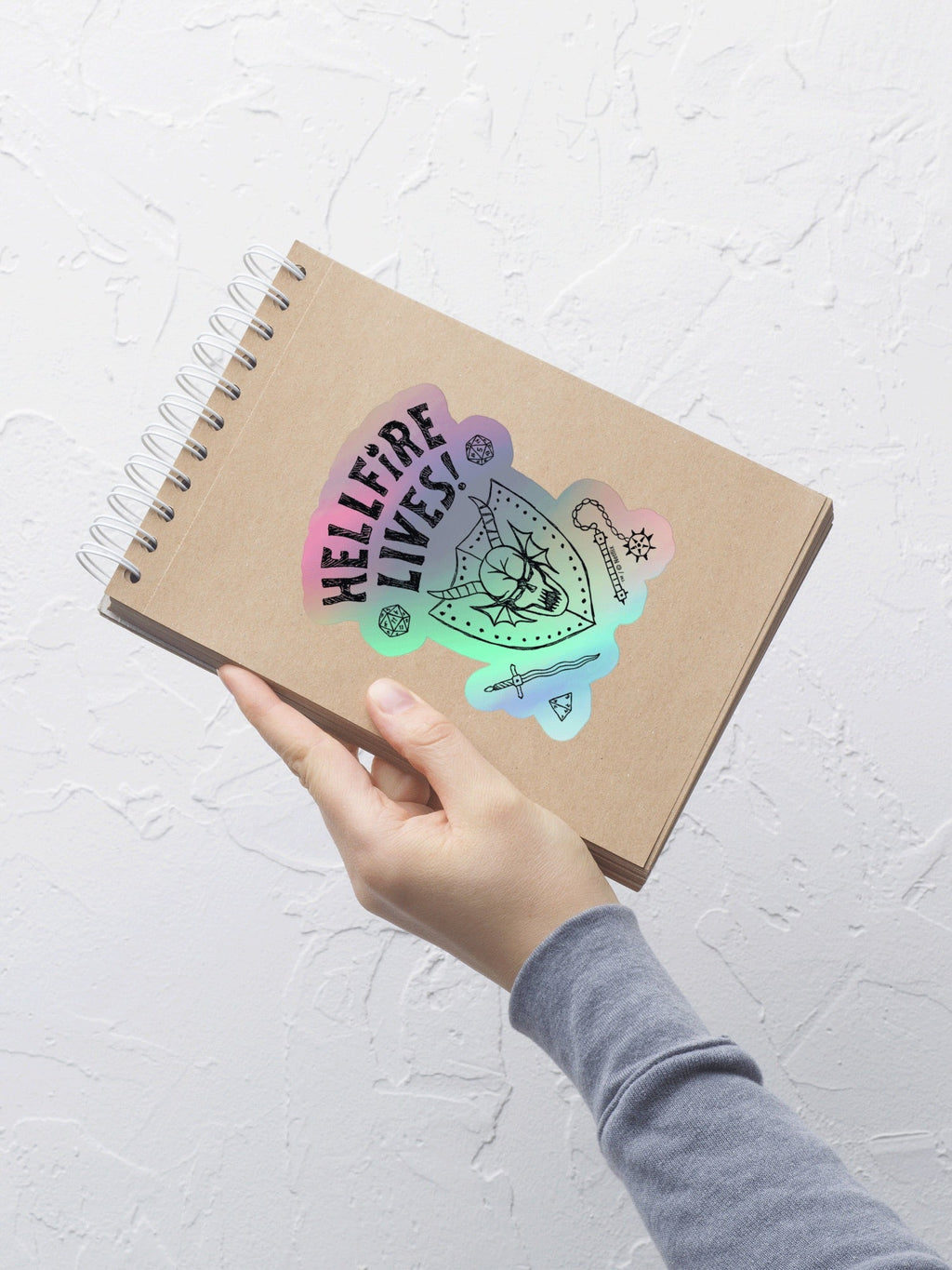 Stranger Things Hellfire Lives Holographic Sticker