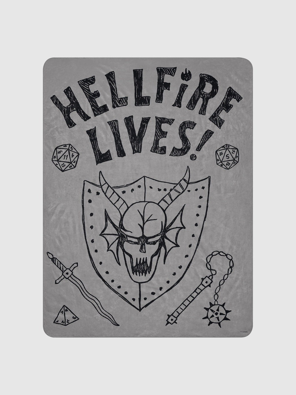 Stranger Things Hellfire Lives Premium Sherpa Blanket