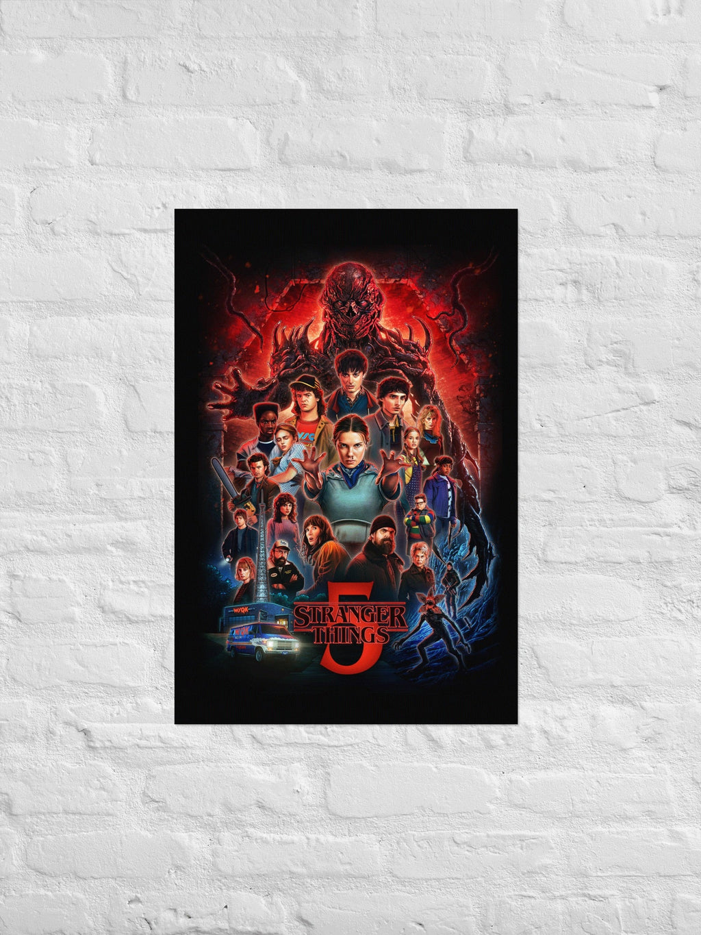 Stranger Things x Kyle Lambert Poster Season 5 Art