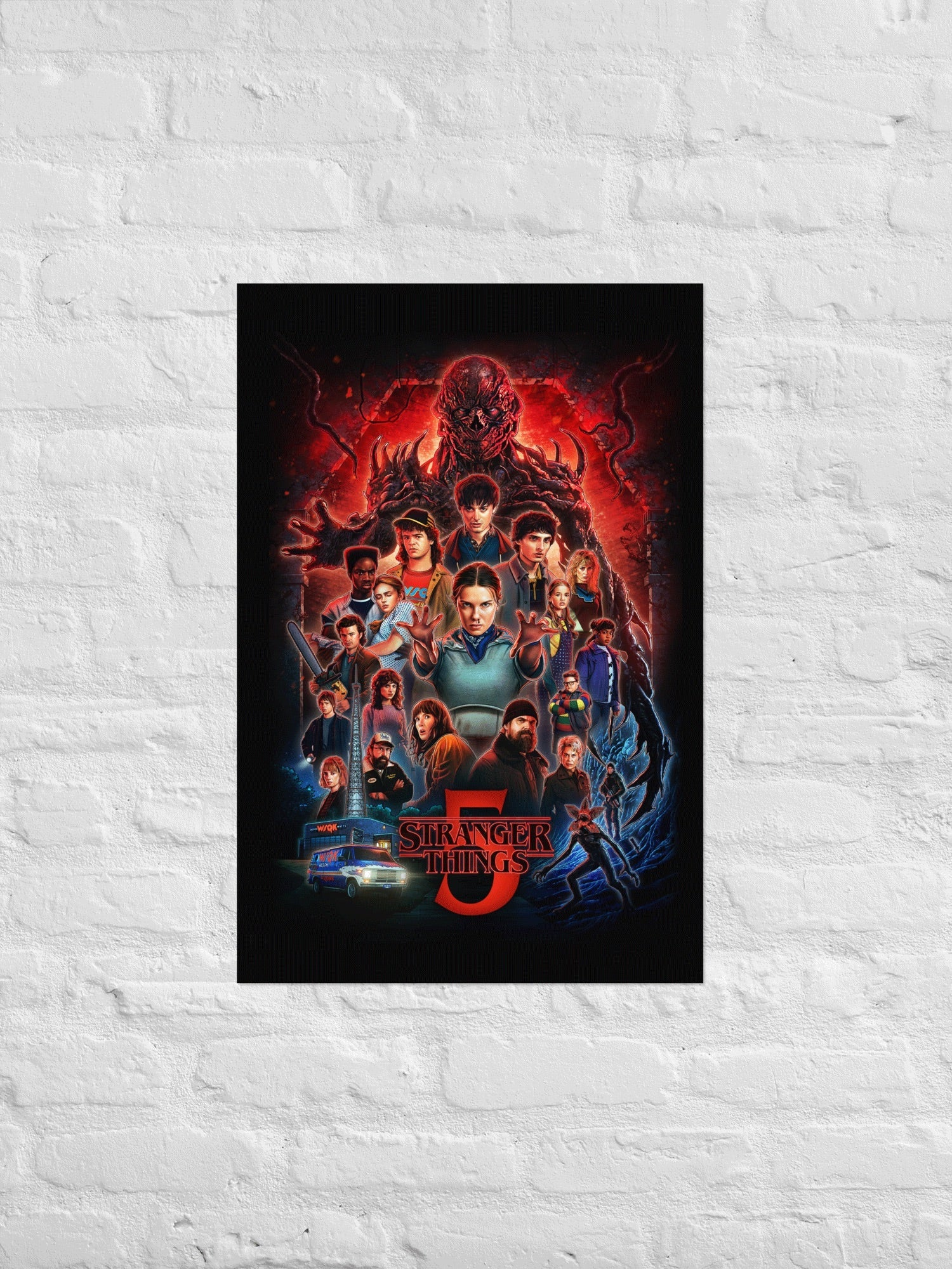 Stranger Things x Kyle Lambert Poster Season 5 Art