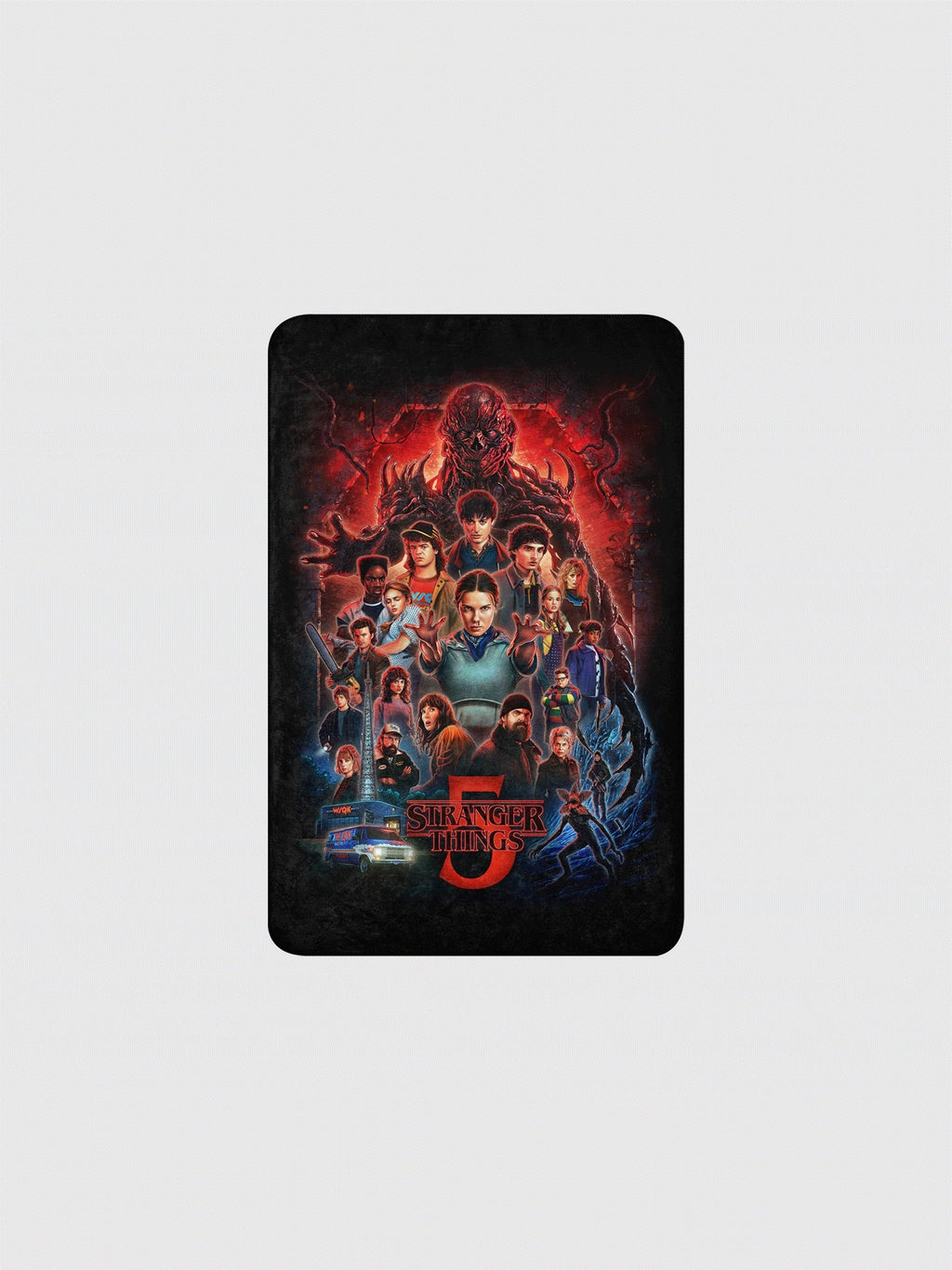 Stranger Things x Kyle Lambert Sherpa Blanket Season 5 Art