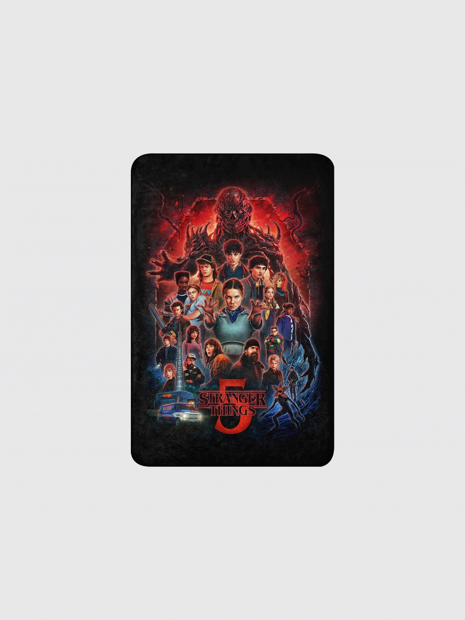 Stranger Things x Kyle Lambert Sherpa Blanket Season 5 Art