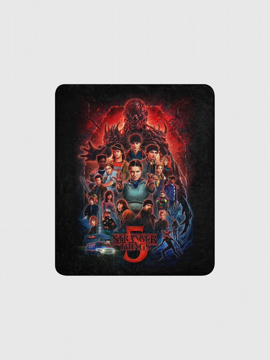 Stranger Things x Kyle Lambert Sherpa Blanket Season 5 Art