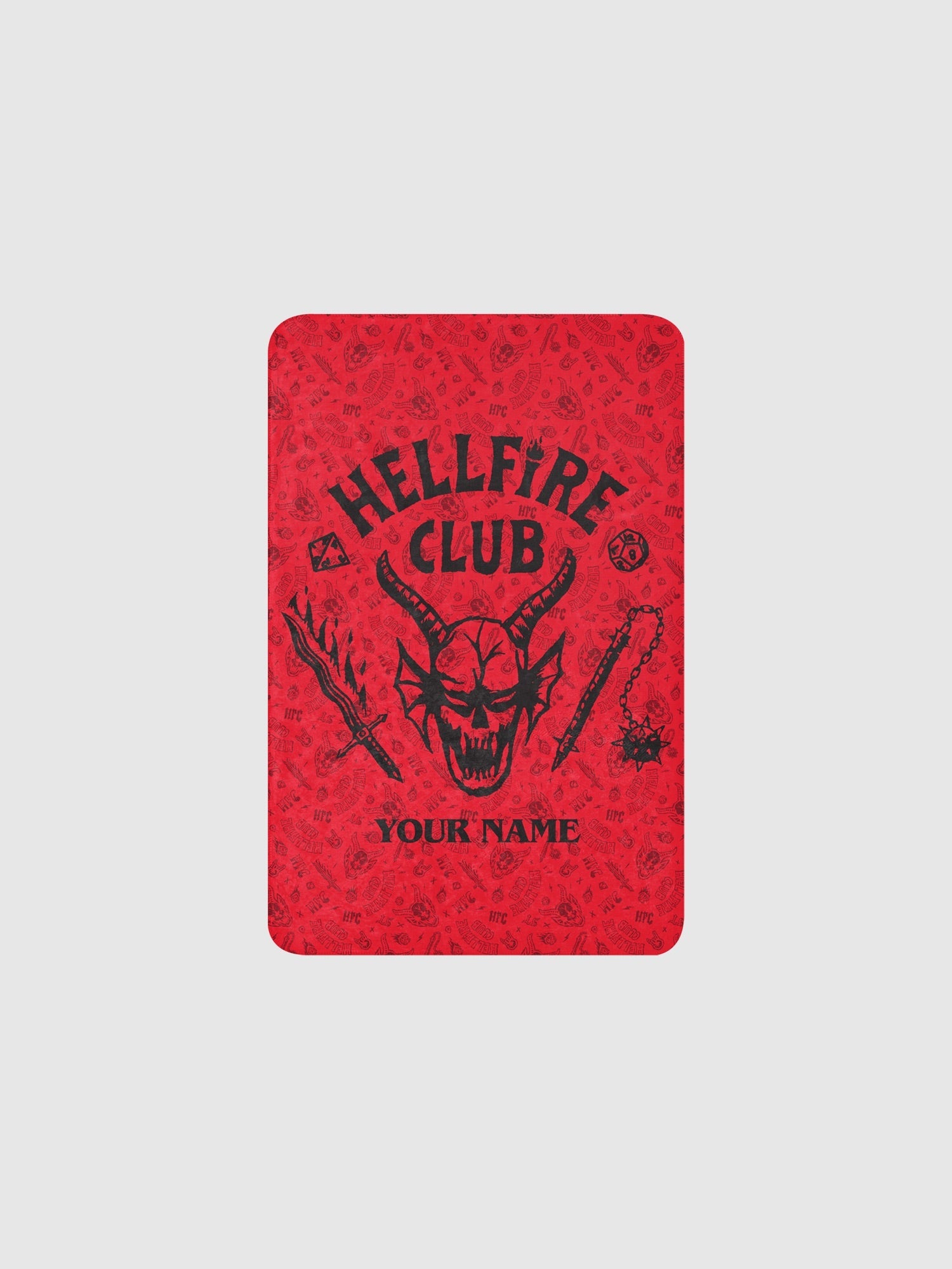 Stranger Things Hellfire Club Personalized Premium Sherpa Blanket