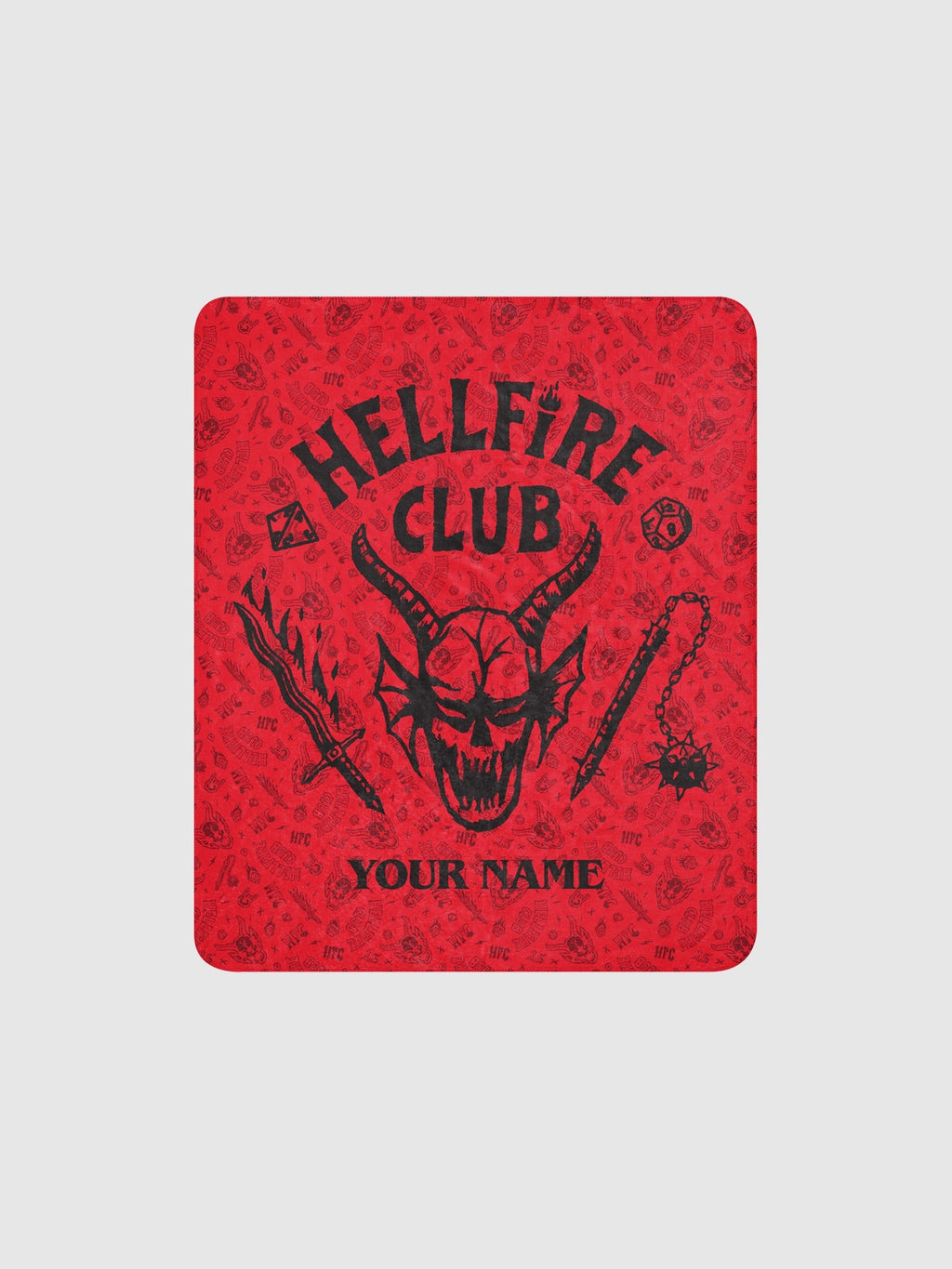 Stranger Things Hellfire Club Personalized Premium Sherpa Blanket