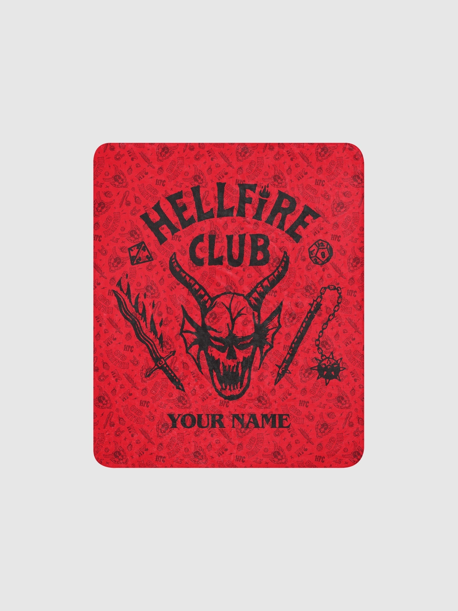 Stranger Things Hellfire Club Personalized Premium Sherpa Blanket
