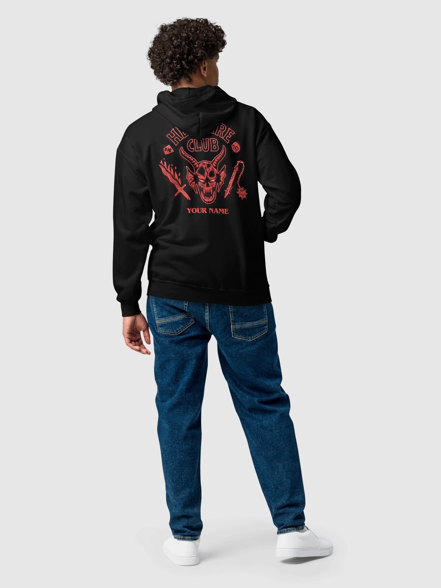 Stranger Things Hellfire Club Personalized Zip-Up Hoodie