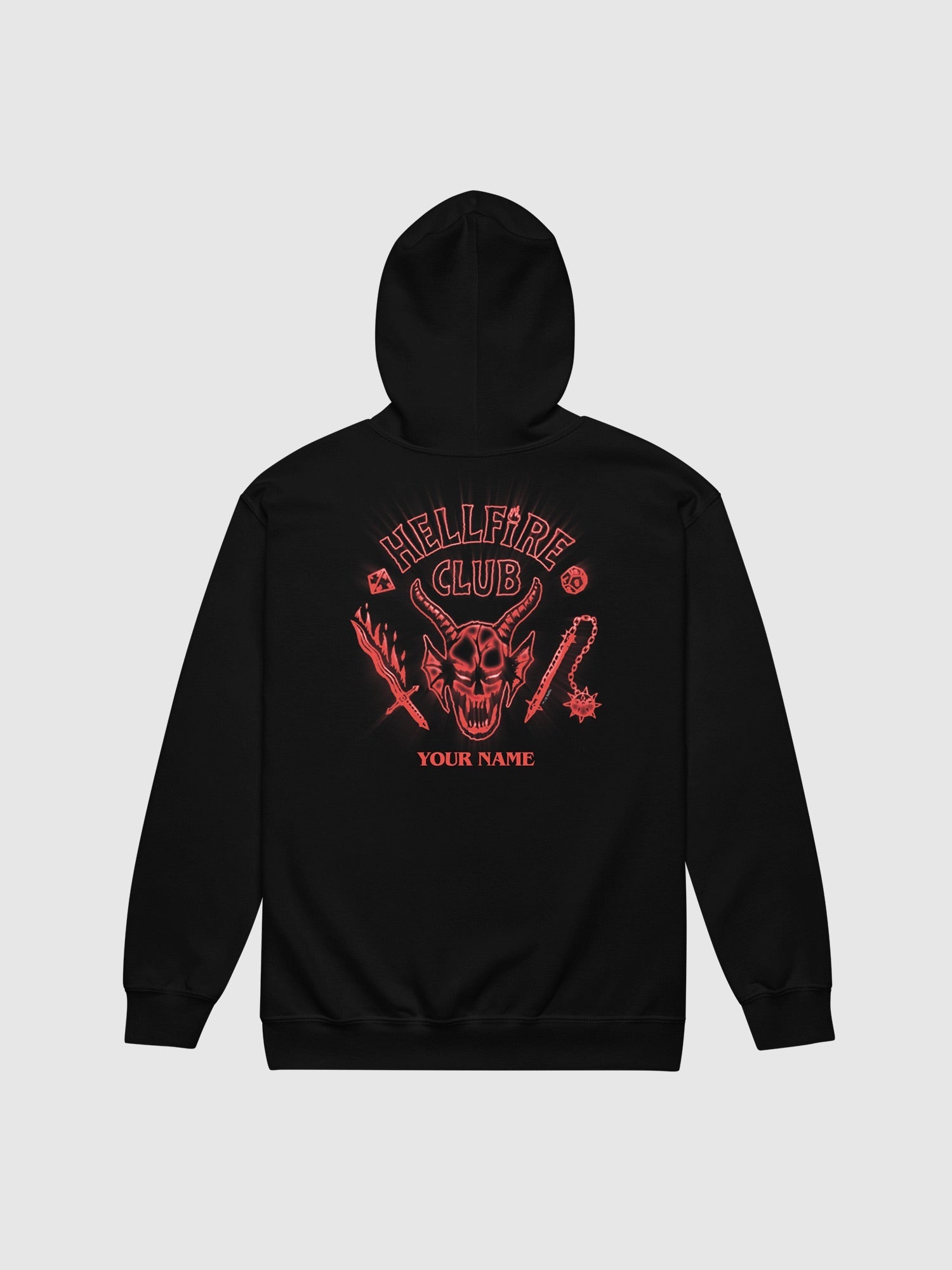 Stranger Things Hellfire Club Personalized Zip-Up Hoodie