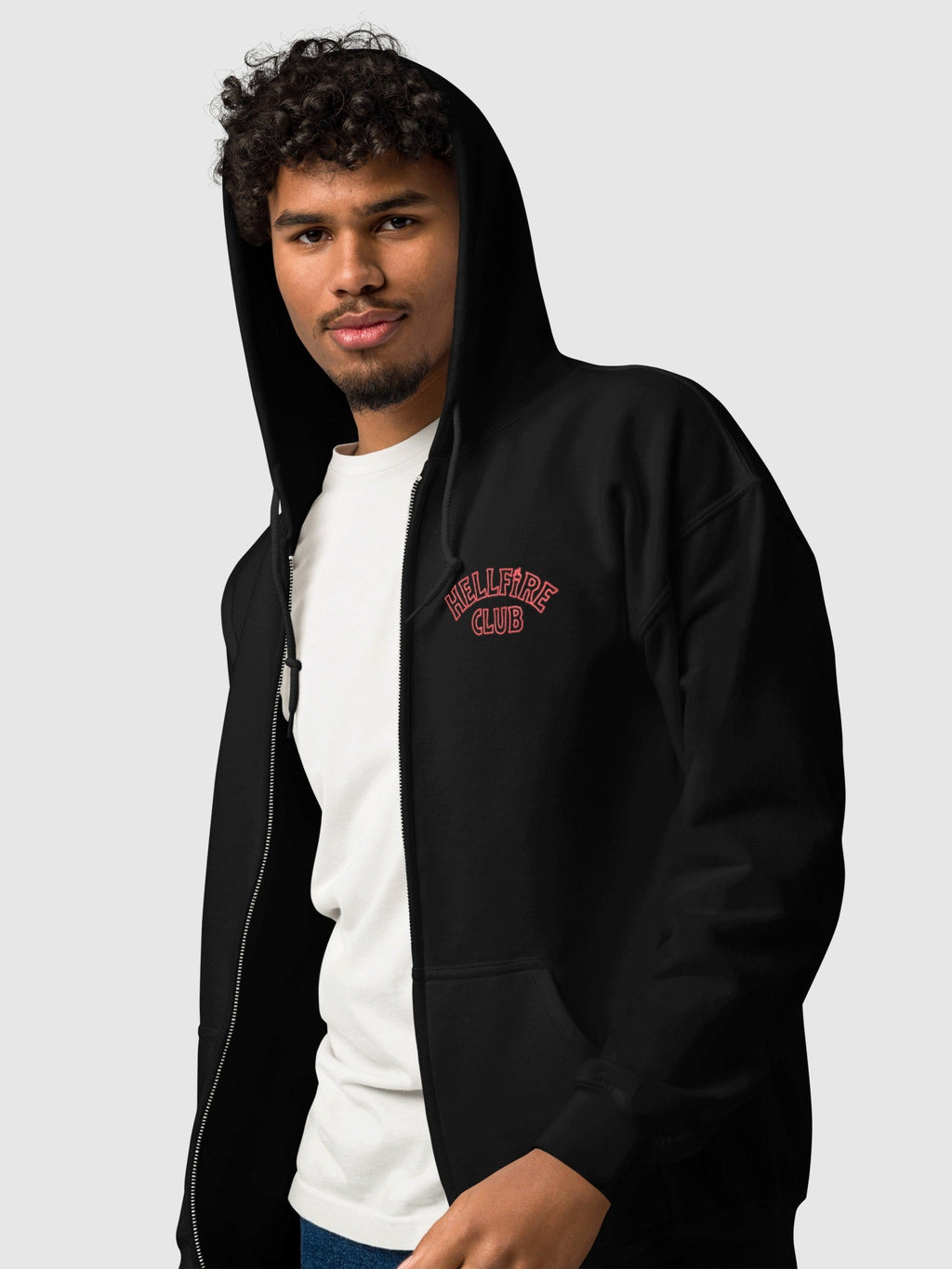 Stranger Things Hellfire Club Personalized Zip-Up Hoodie