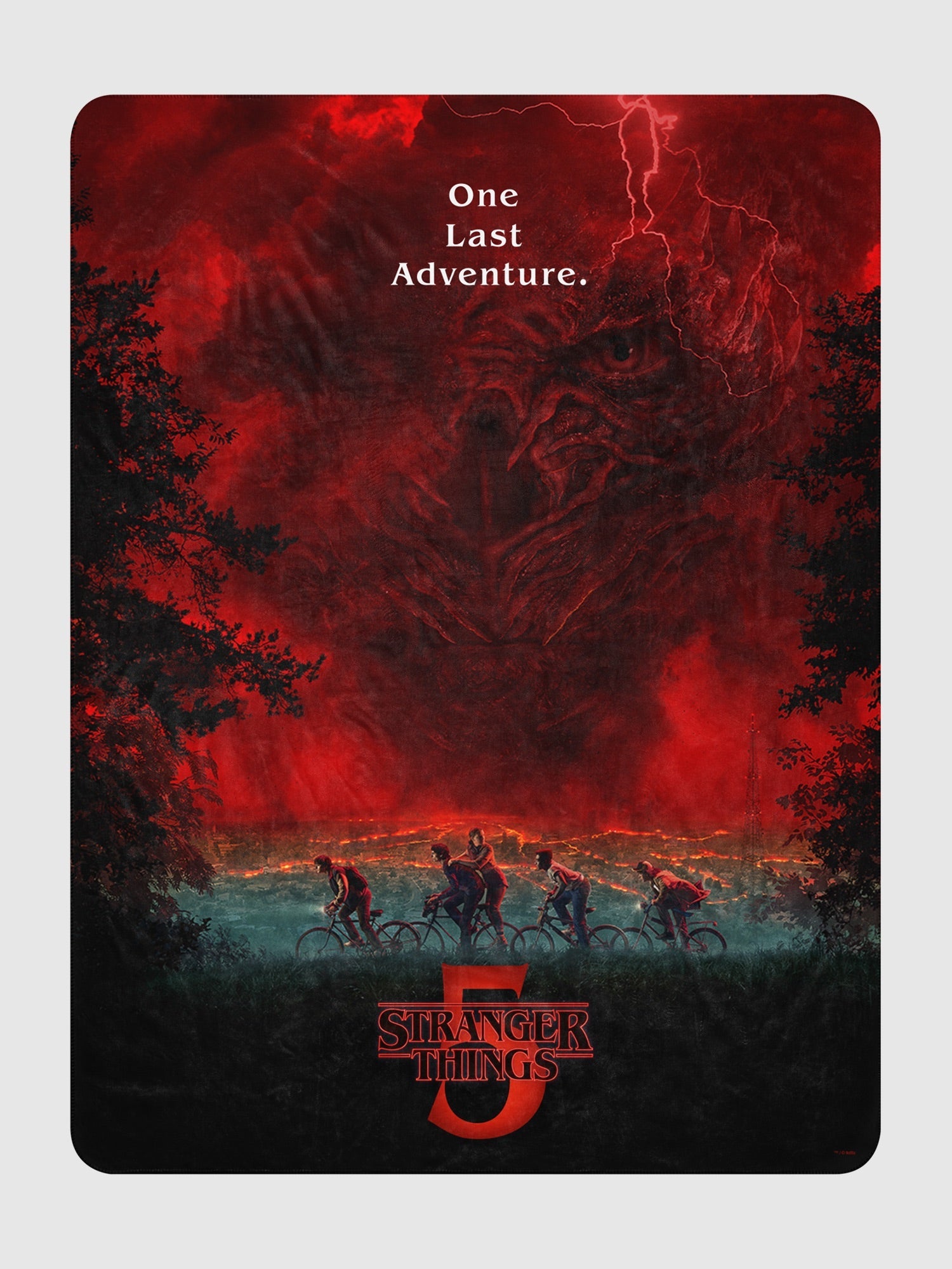 Stranger Things Season 5 One Last Adventure Sherpa Blanket