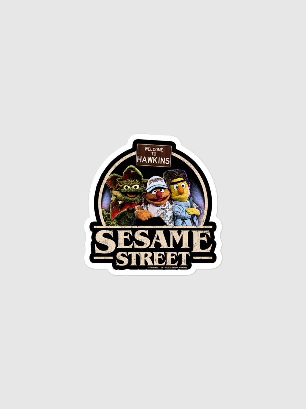 Stranger Things x Sesame Street Sticker