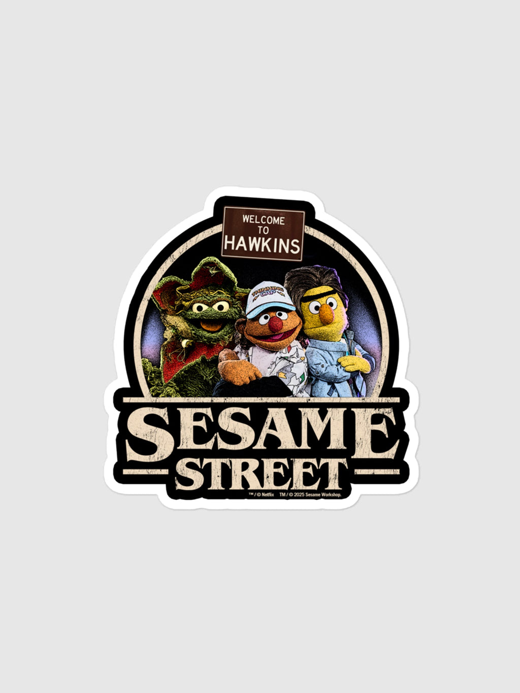Stranger Things x Sesame Street Sticker