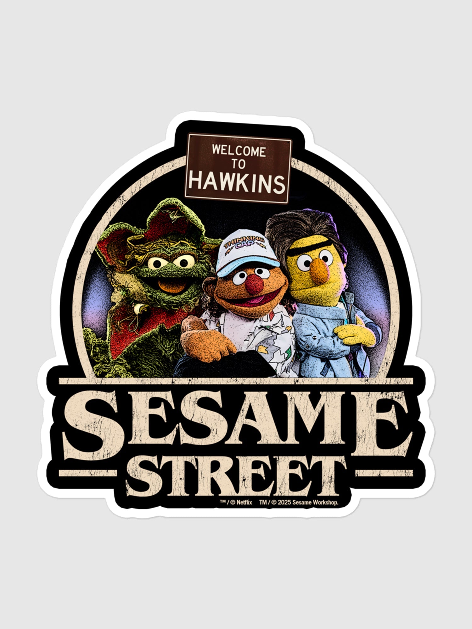 Stranger Things x Sesame Street Sticker
