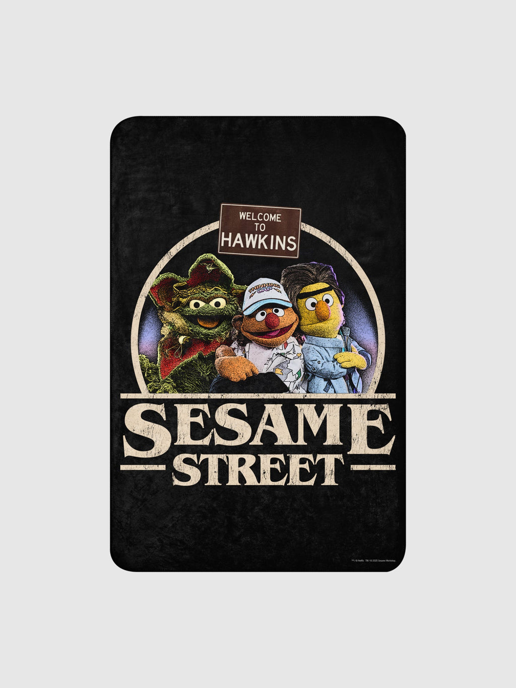 Stranger Things x Sesame Street Sherpa Blanket