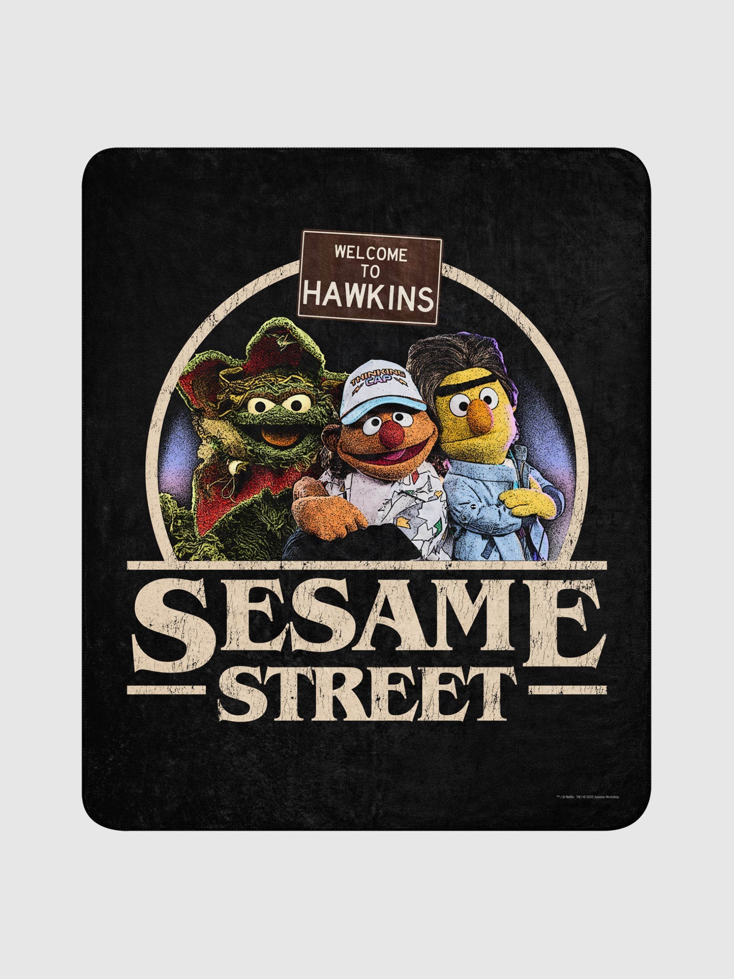 Stranger Things x Sesame Street Sherpa Blanket