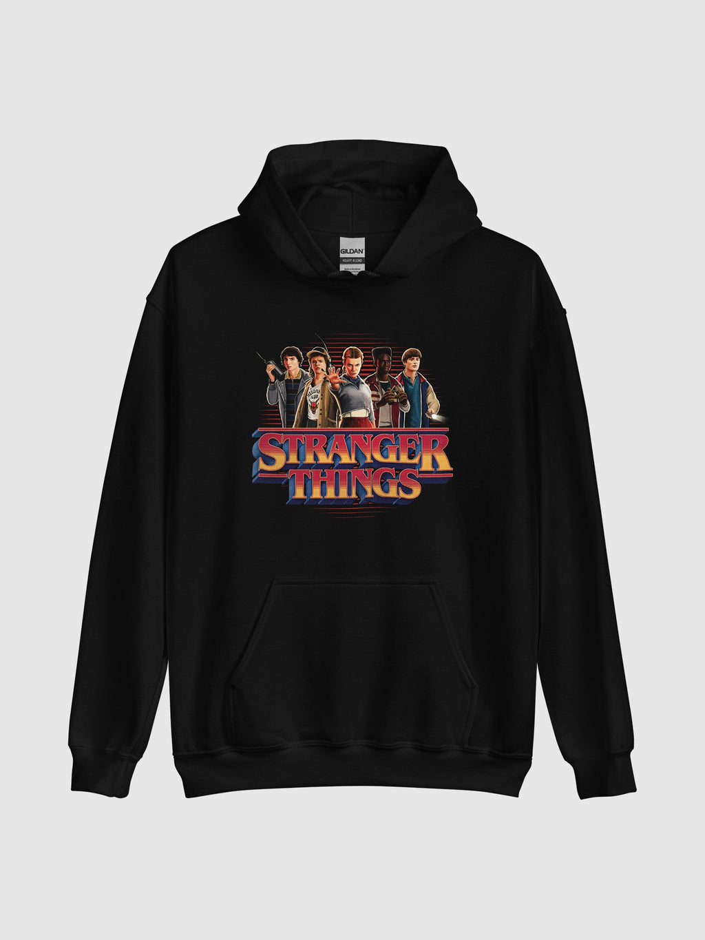 Stranger Things Character Line Up Logo Hoodie