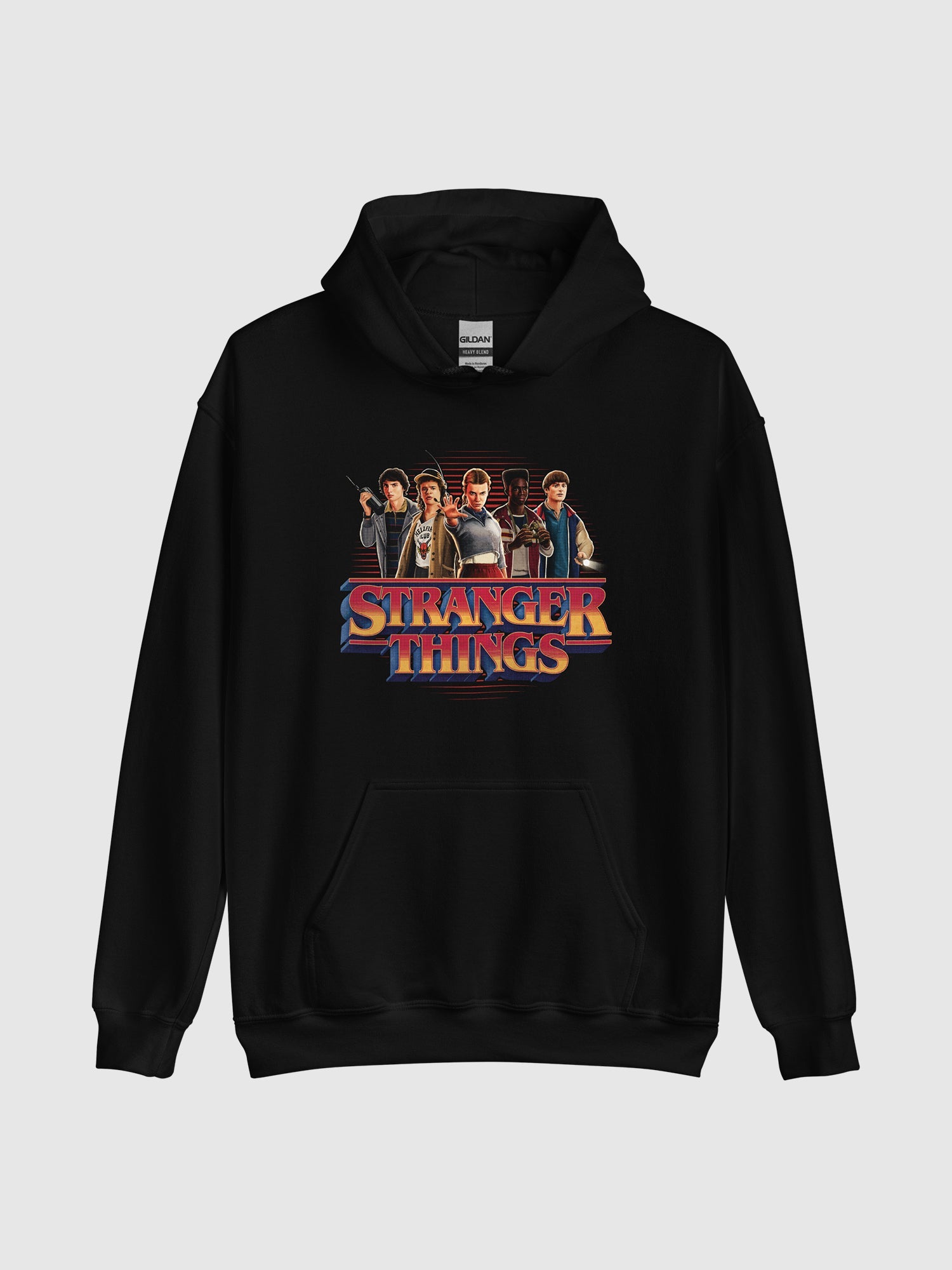 Stranger Things Character Line Up Logo Hoodie
