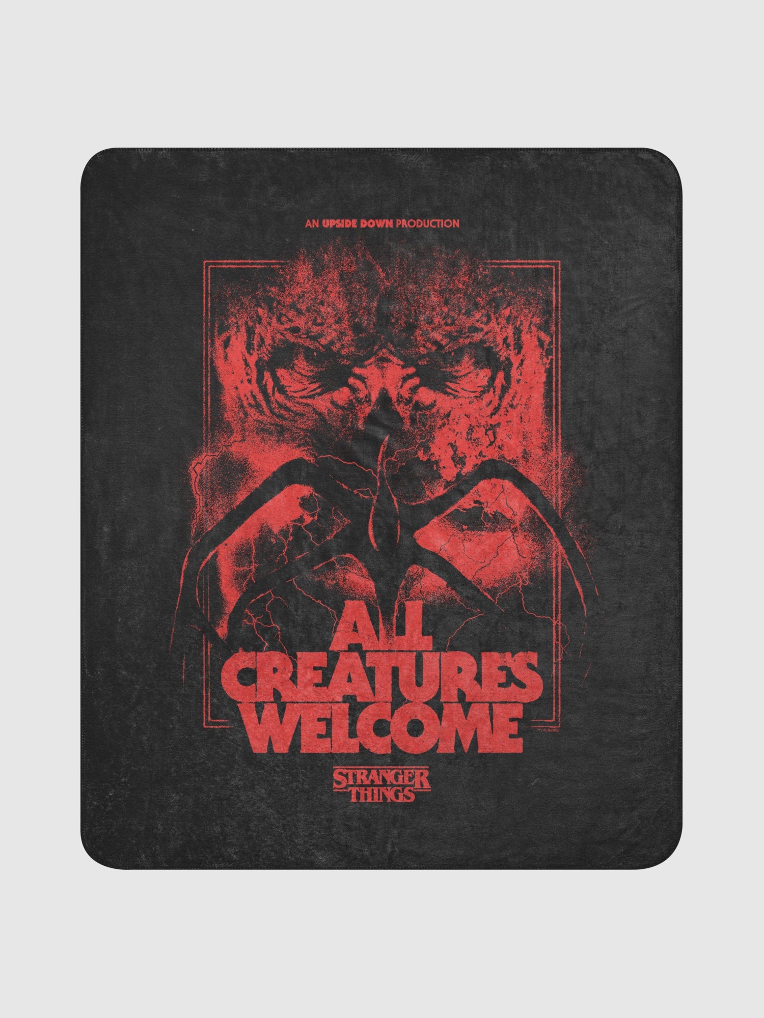 Stranger Things All Creatures Welcome Premium Sherpa Blanket
