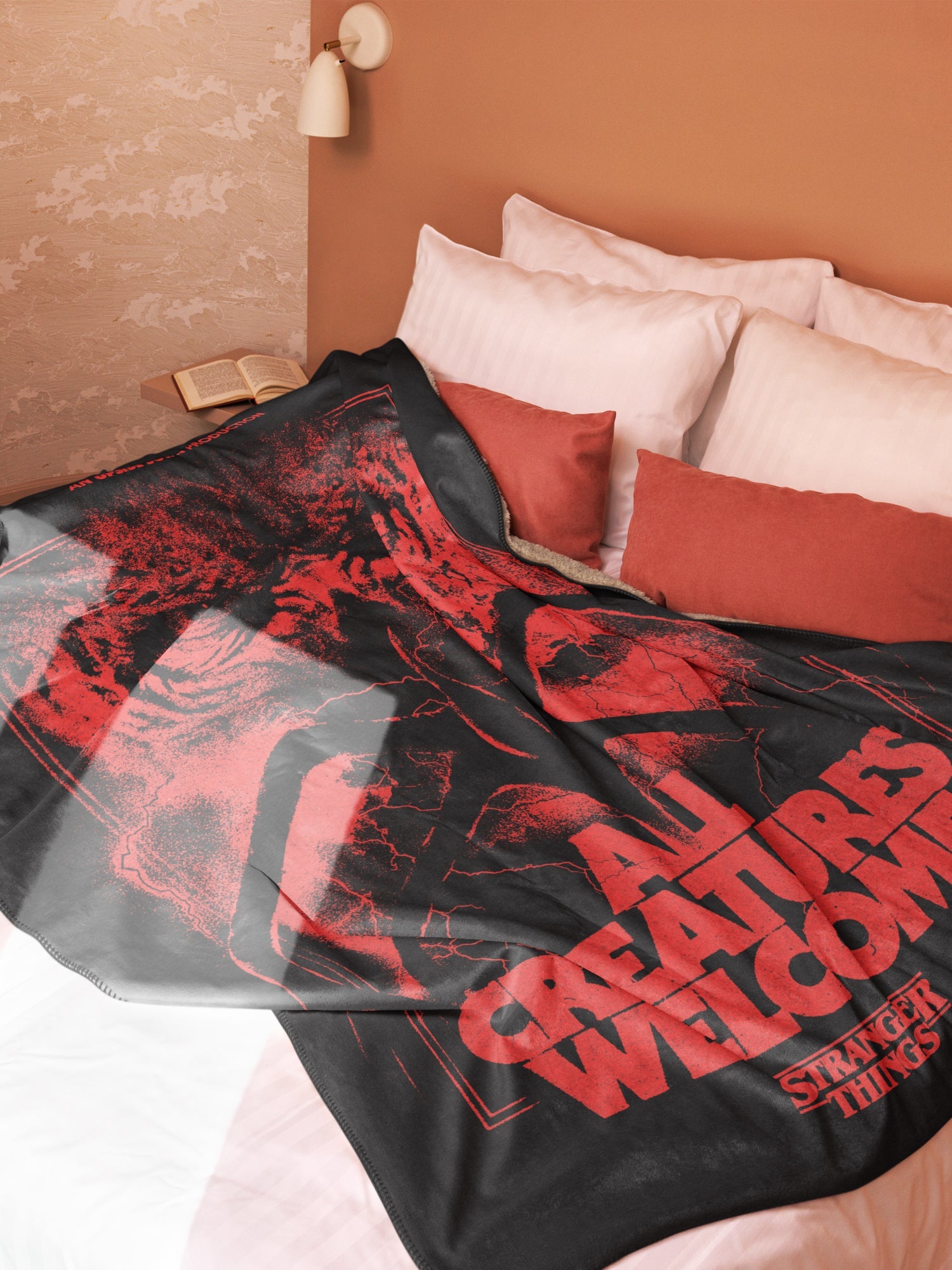 Stranger Things All Creatures Welcome Premium Sherpa Blanket