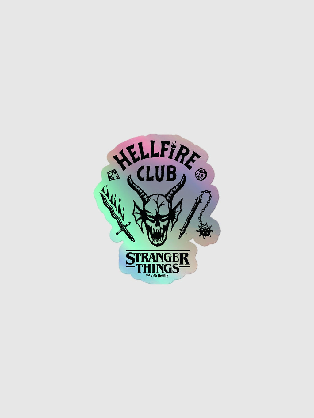Stranger Things Holographic Sticker Hellfire Club