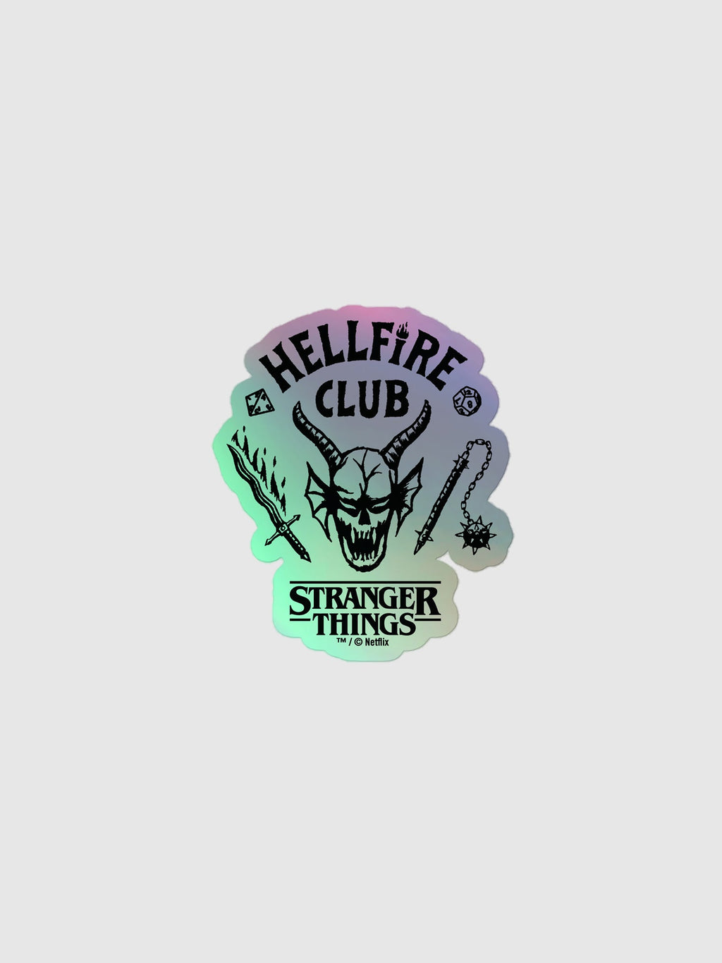 Stranger Things Holographic Sticker Hellfire Club