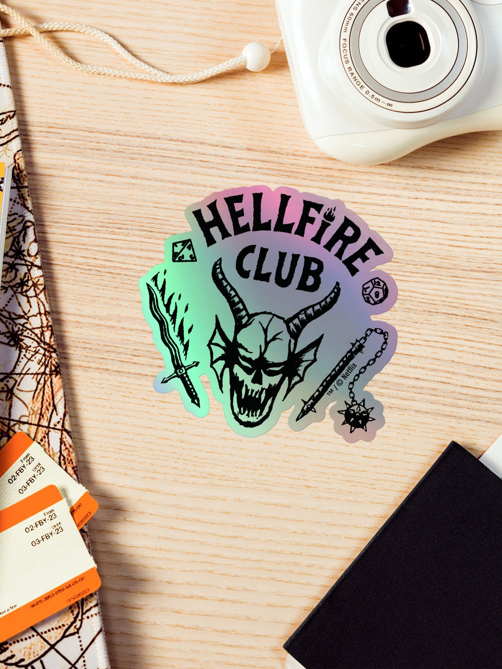 Stranger Things Holographic Sticker Hellfire Club