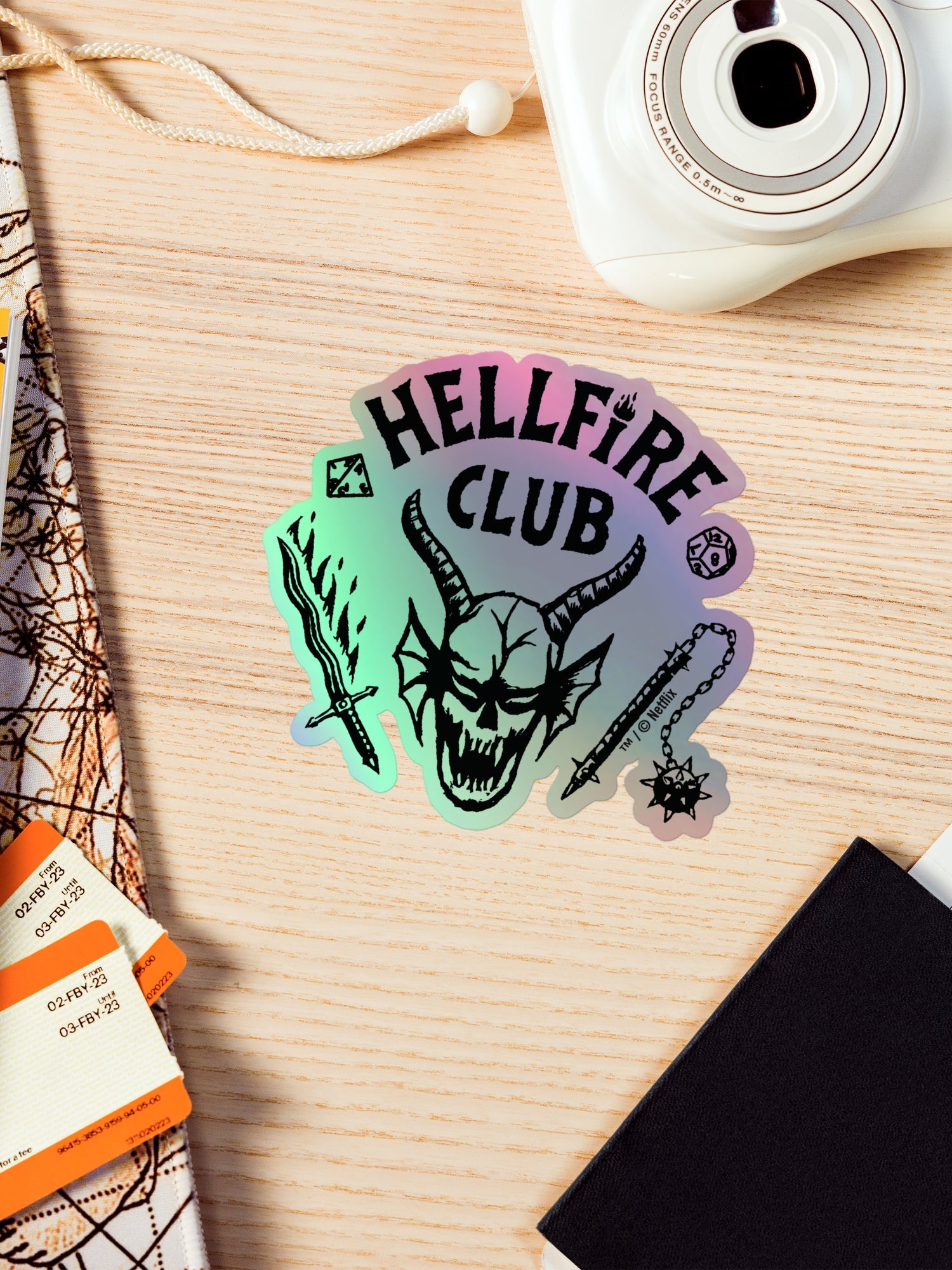 Stranger Things Holographic Sticker Hellfire Club
