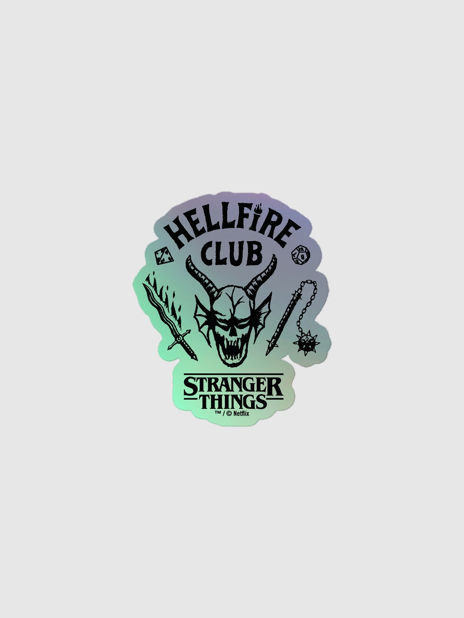 Stranger Things Holographic Sticker Hellfire Club